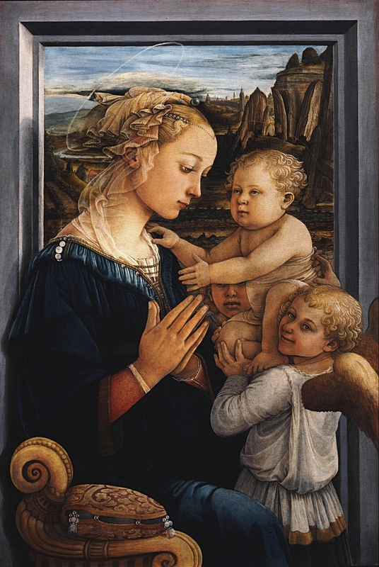 Filippo Lippi: Szűz Mária gyermek Jézussal és két angyallal 